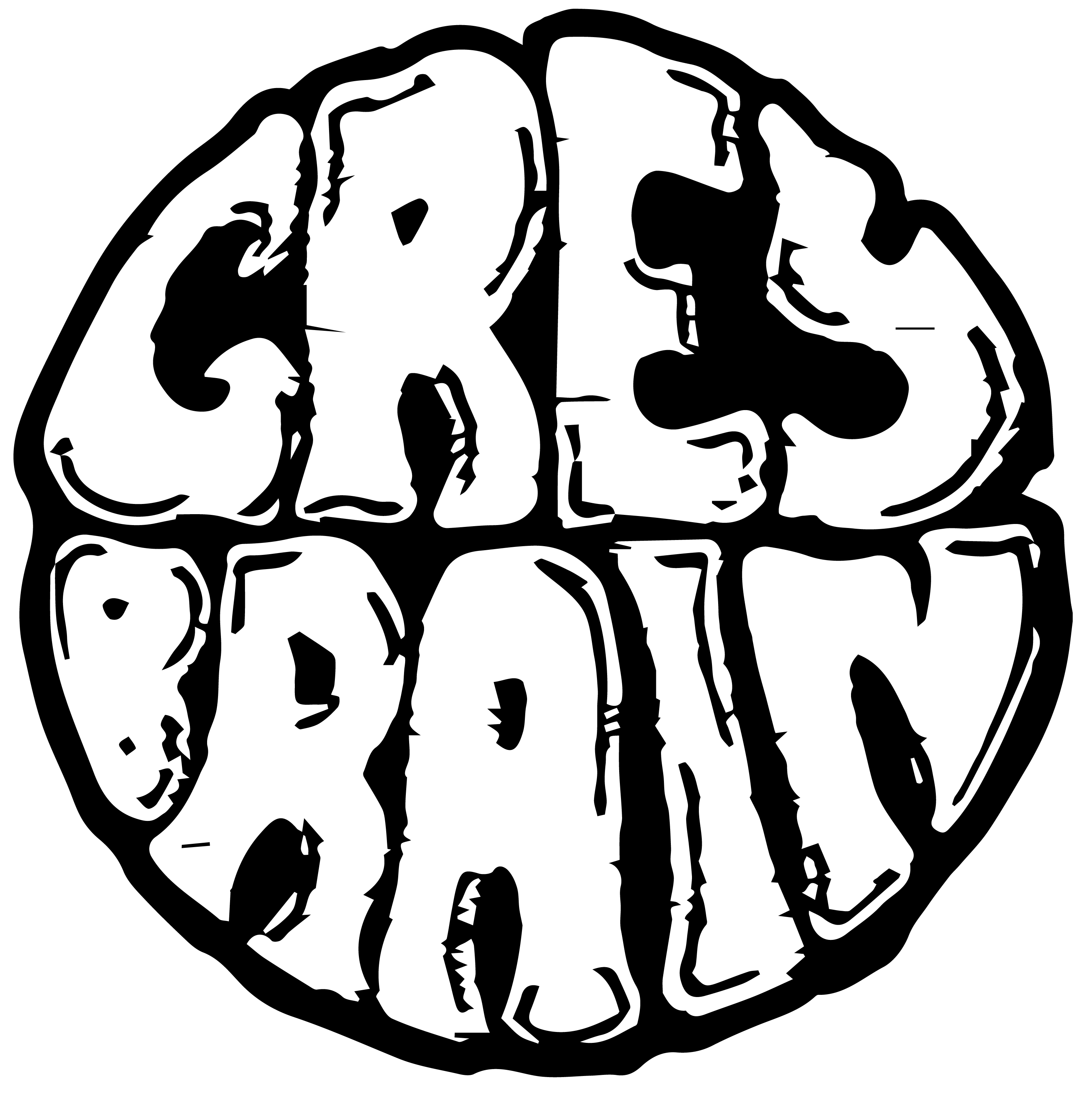 Grey Brain Logo